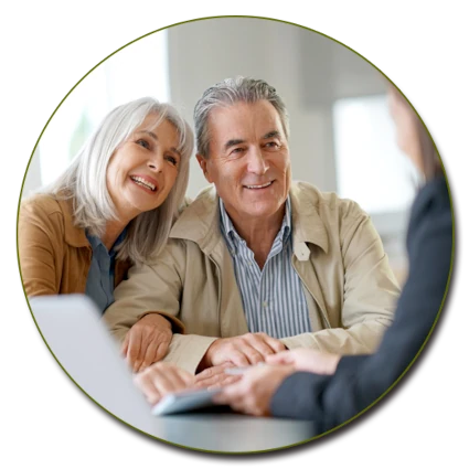 Couple meeting with advisor